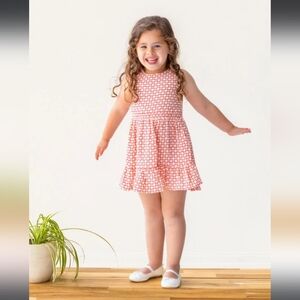 MABEL+ HONEY LITTLE RED WAGON GIRL DRESS